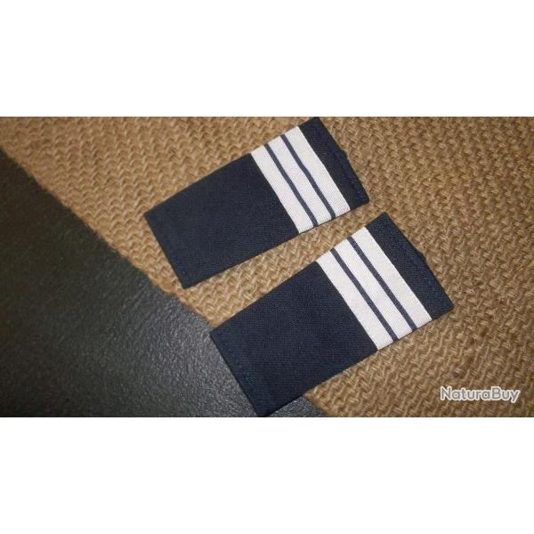 paire de fourreaux epaulettes capitaine pompiers