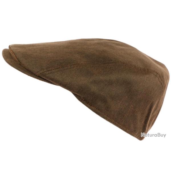 Casquette Coton Huile Marron Effet Cuir Fabrication Italienne Marron