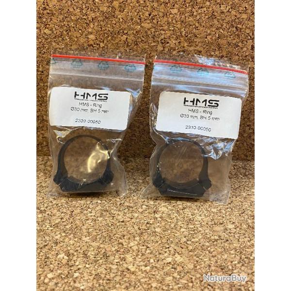 Colliers HMS de 30 mm BH 5mm bas pour Montage Samo Innomount SWIFT