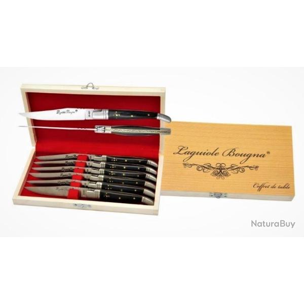 Coffret de 6 couteaux de table  (Corne noire) (2)