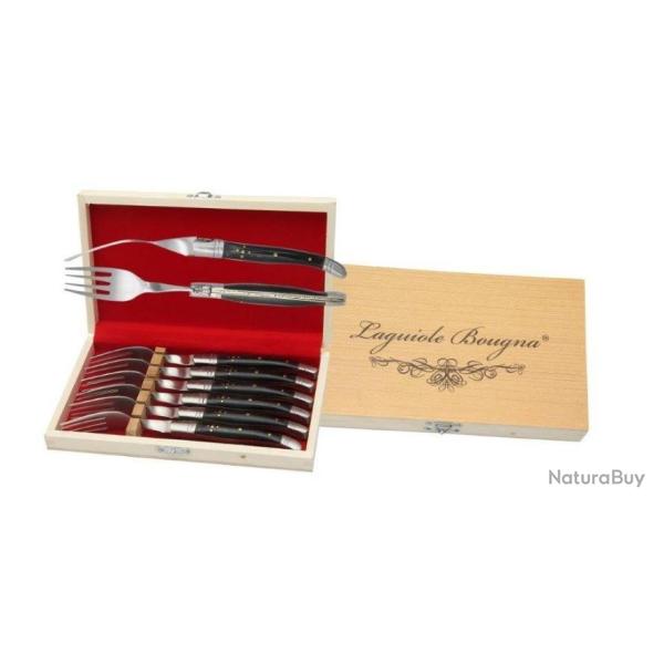 Coffret de 6 fourchettes de table  (Corne noire) (4)