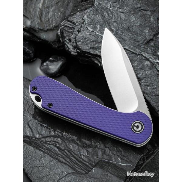 Couteau CIVIVI C907V Elementum Purple Lame Acier D2 Manche G-10 Linerlock Clip CIVC907V