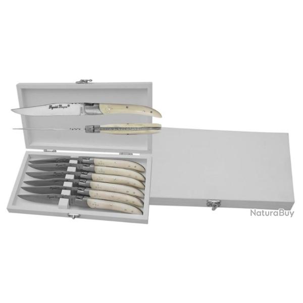 Coffret de 6 couteaux Prestige - Manche os (2)