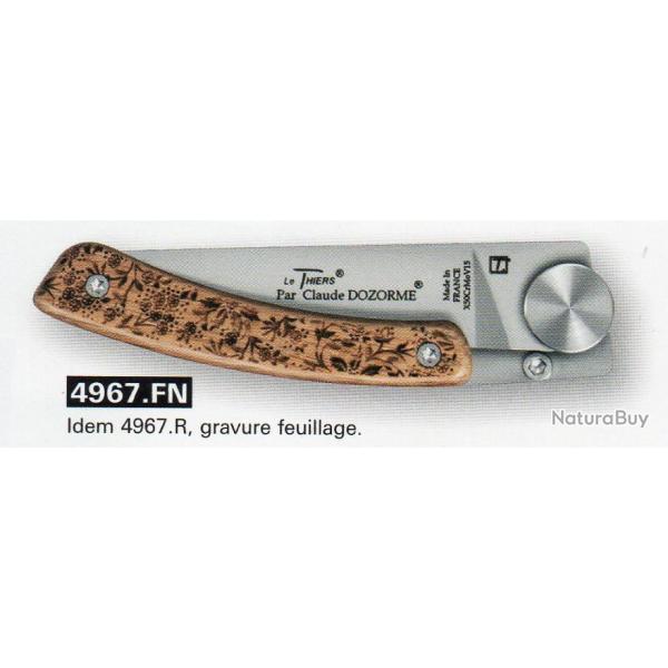 LE THIERS CHENE grav� NATURE RANDONNEUR GRATUIT ton Pr�nom grav� sur la lame