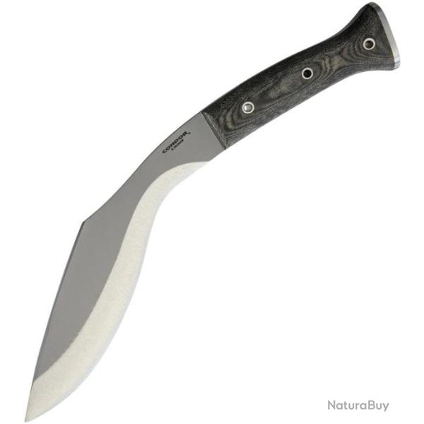 Machette CONDOR  K-Tact  Kukri Lame en acier 1075HC Manche Micarta avec Etui Kydex