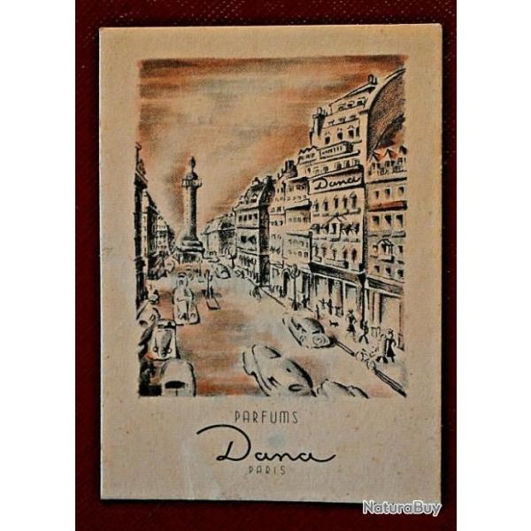 Carte publicitaire parfum�e ancienne - Canoe - Dana paris