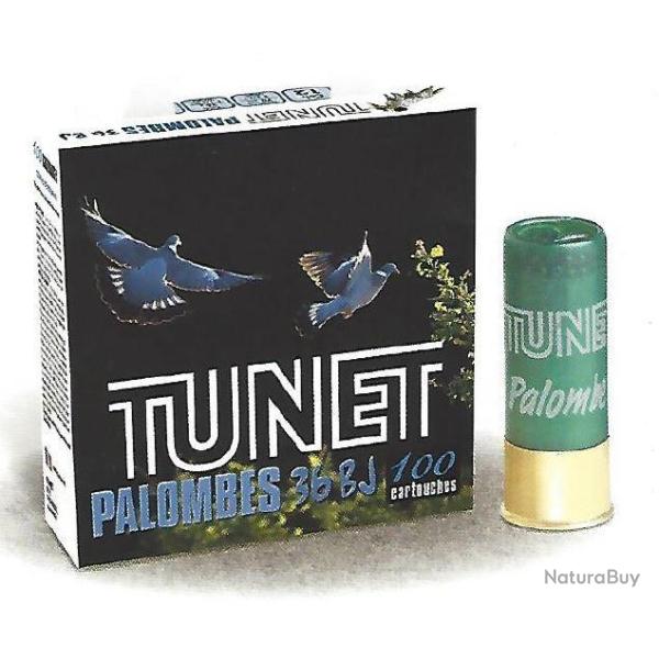 Pack de 100 Cartouches Tunet Palombe cal.12 36BJ