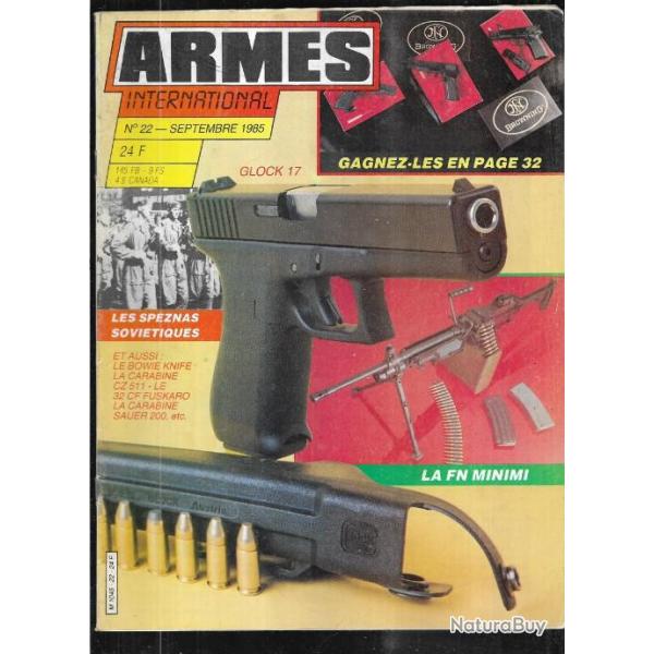 armes international n 22 fn minimi, sauer 200, speznas, brno cz 511, bowie knife , l'�cosse ,