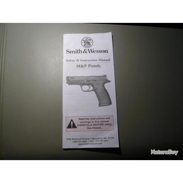 manuel pour le M&P Pistols Smith&Wesson