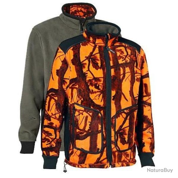 Blouson polaire r�versible Verney Carron ProHunt Evo Marron Camo Blaze