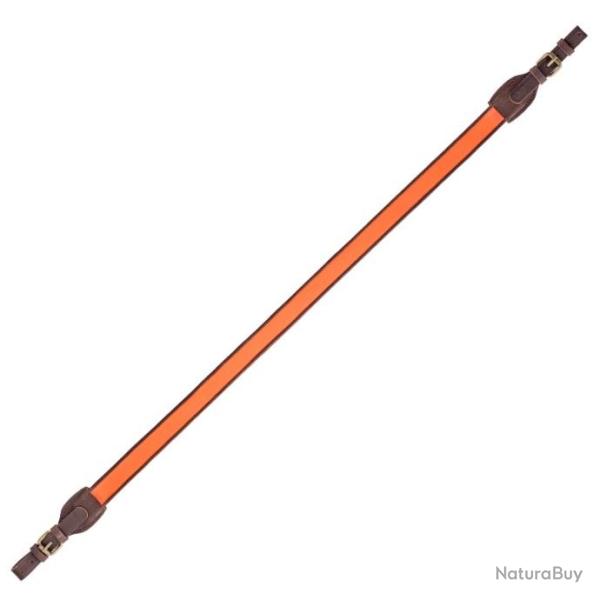 Bretelle carabine en n�opr�ne double boucle orange Country sellerie