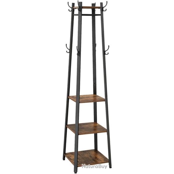 Portemanteau avec 3 �tag�res cadre en m�tal �chelle industriel 12_0000885