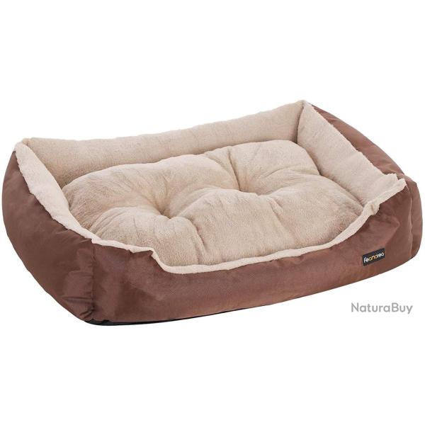 Panier pour chien tissu 85 x 65 x 21 cm marron et beige 12_0000795