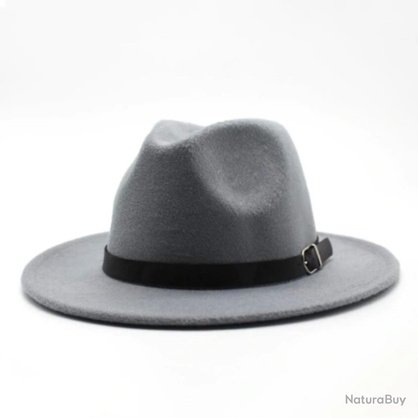 Chapeau feutr�, mixte , gris, taille 55/58.