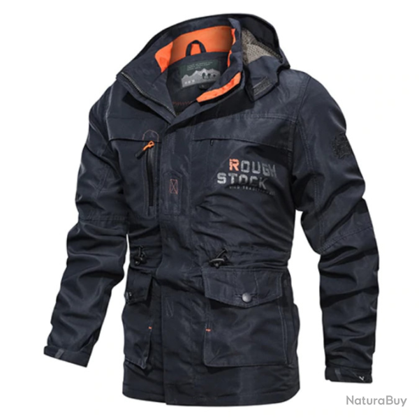 Veste homme style parka, marine, taille M � 3XL