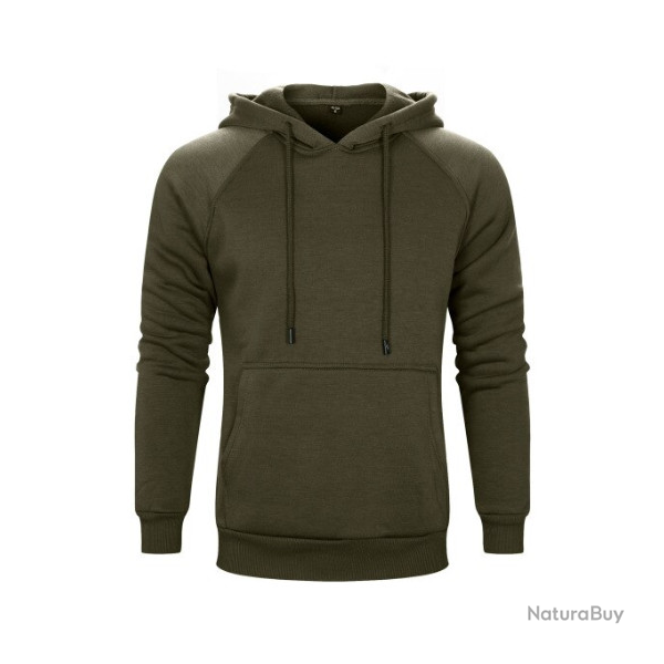 Sweat � capuche, kaki, taille de S � XXL.