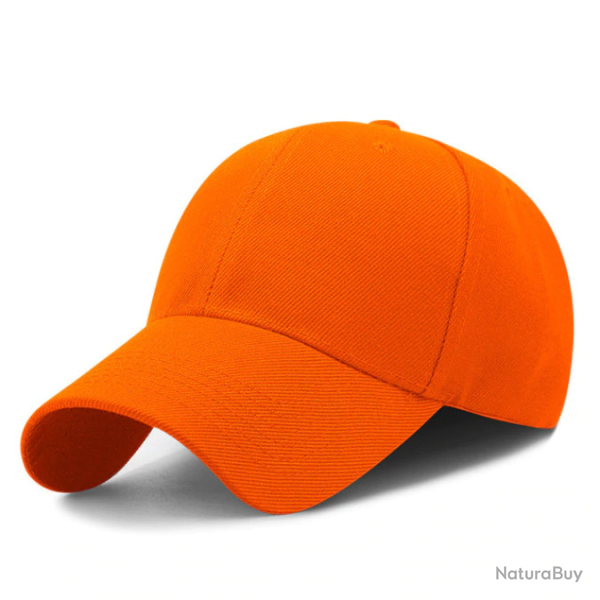 Casquette r�glable, couleur orange.