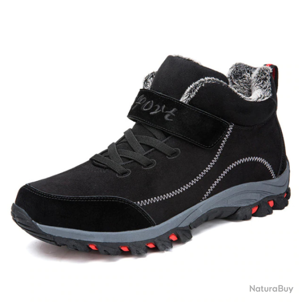 Chaussures fourr�es, noires, taille du 37 au 47.