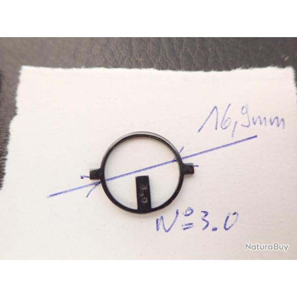 Insert, iris, grain de tunnel pour dioptre TAR - Taille 3.0 - 16,9 mm diamtre. Anschutz ? Hammerli?