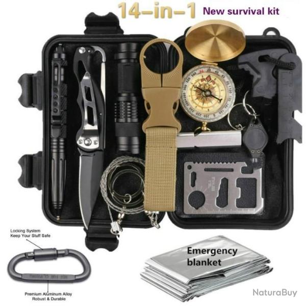KIT DE SURVIE 14 EN 1 - LIVRAISON GRATUITE !!