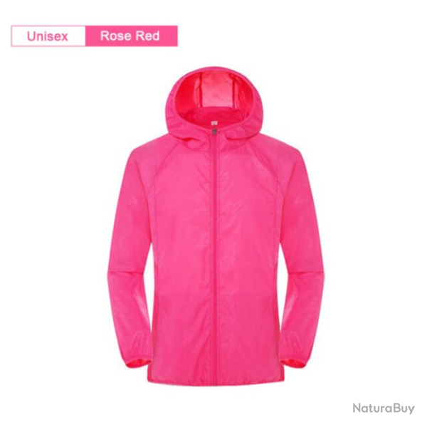 Imperm�able, coupe-vent femme, rose fushia, tailles de S � 4XL.