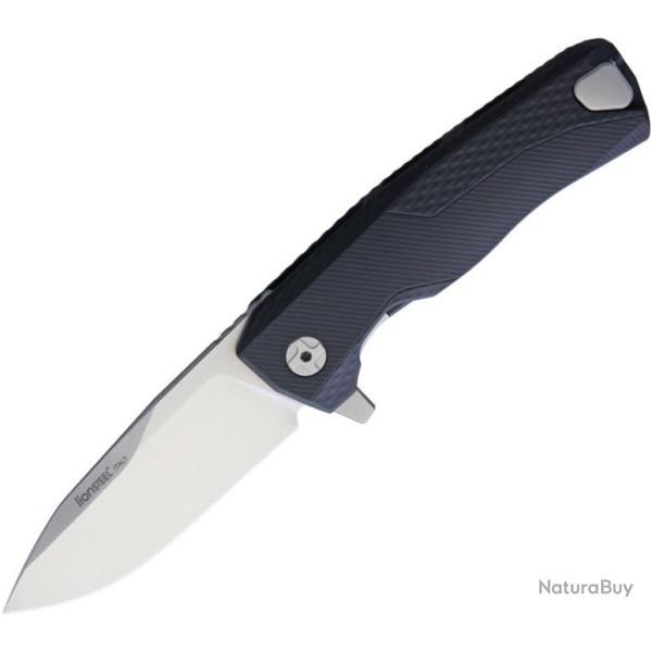 Couteau LionSteel ROK Black Lame Acier M390 Manche Aluminium S�curit� Rotoblock Clip LSTROKABS