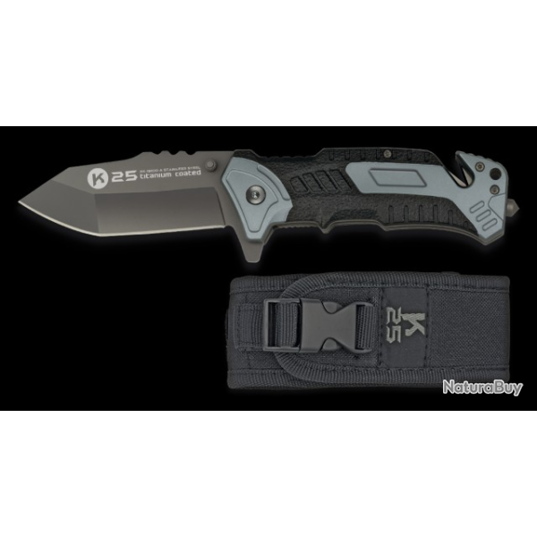 Couteau pliant  K25 FOS gris Lame 8.5 cm 18100-A07