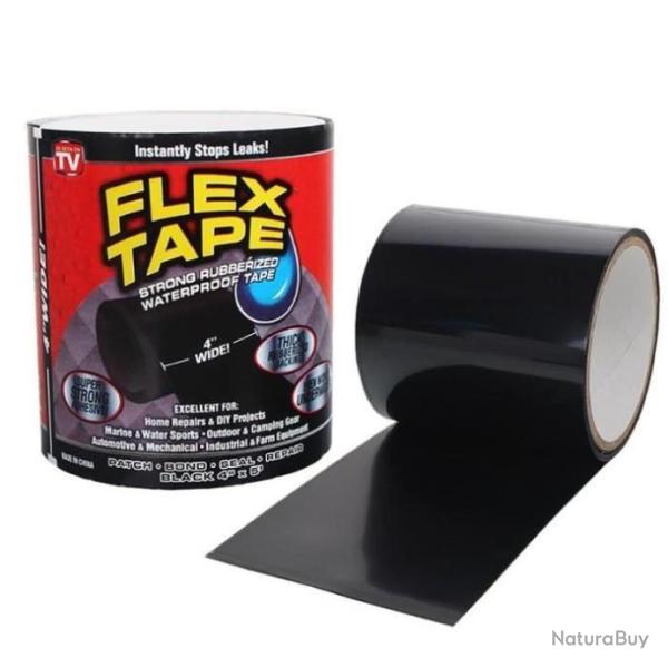 Ruban Adh�sifFlex Tape Black 100x1500mm Scotch R�sistant Epais Imperm�able Toutes R�parations