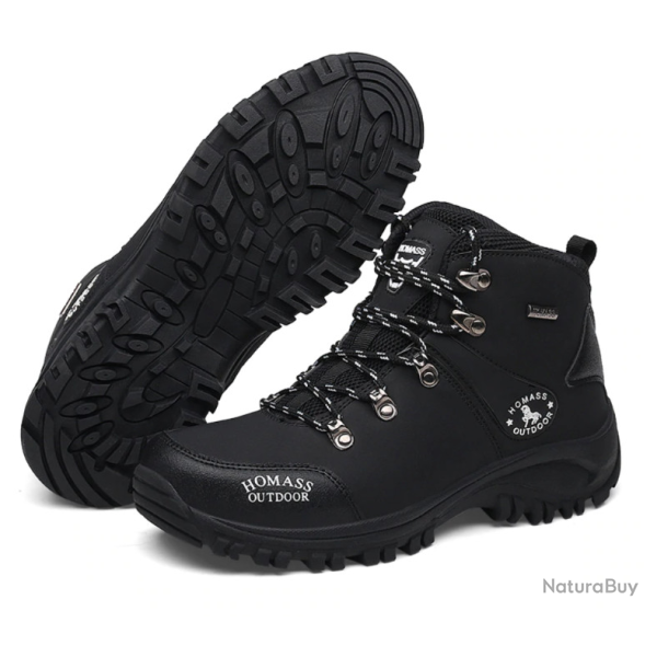 Chaussures mixte, chasse, marche, noir, tailles 38 � 44.