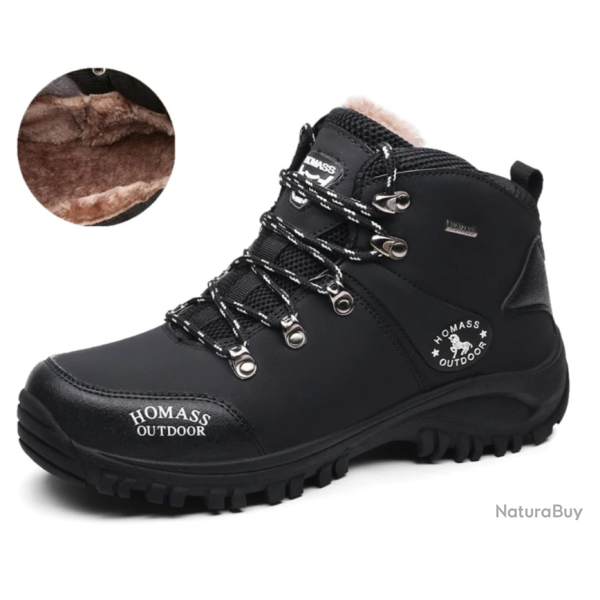 Chaussures fourr�es , chasse ou marche, noires, tailles 38 � 44.