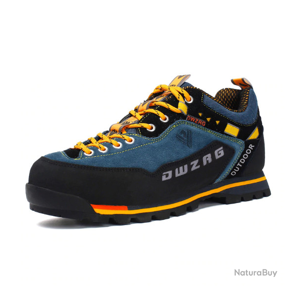 Chaussures basses , randonn�es ou trekking, bleu/jaune, tailles 40 � 46.