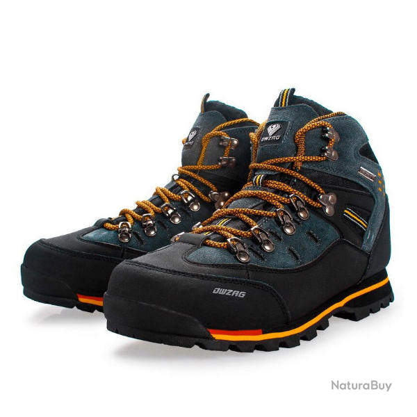 Chaussures montantes, montagne/trekking, gris/orange, tailles 40  46.