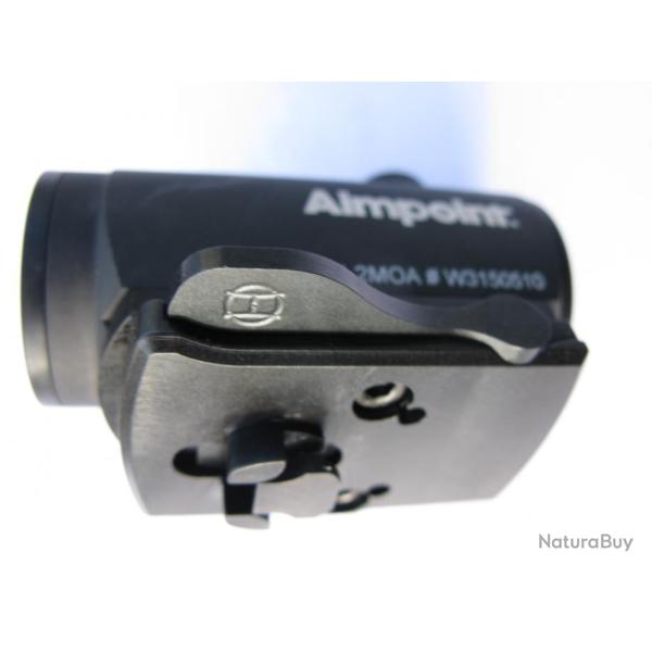 Montage HMS Safe pour Aimpoint Micro H1 ou H2 se montant sur l'embase du pivot avant