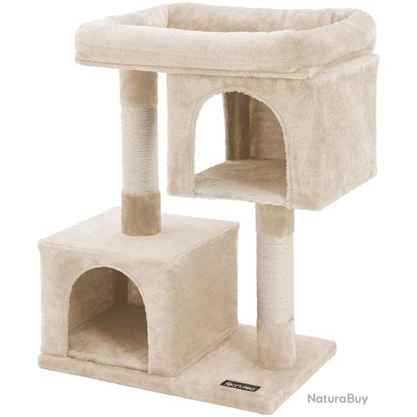 Arbre � chat colonne en sisal pour aiguiser les griffes 2 niches luxueuses maison de jeu meubles po
