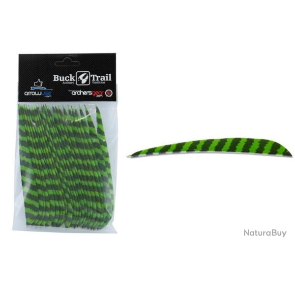 PLUME NATURELLE PARABOLIQUE 5" - RW DROITE - KIWI Tigr� (par 6)