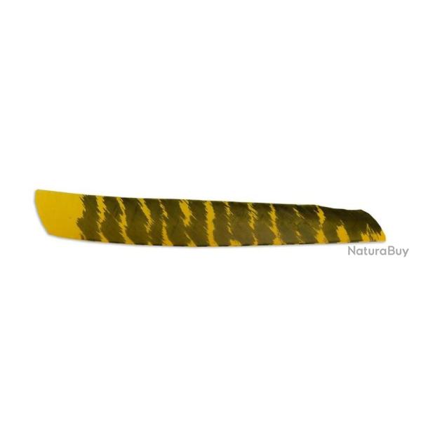 PLUME ENTIERE OZARK FLU-FLU - JAUNE tigr� par 6