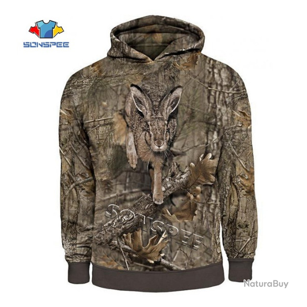 Pull sweat  capuche, motif livre, camo, tailles de S  5XL.