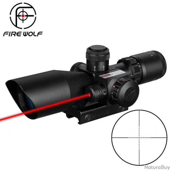FIRE WOLF Lunette de vise 2.5-10x40 Rticule Illumin Rouge/Vert - LIVRAISON GRATUITE !!