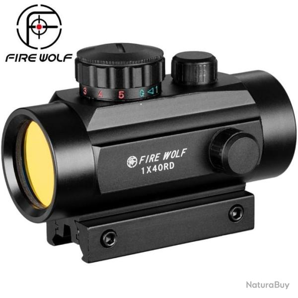 FIRE WOLF Point Rouge Tactique Holographique 1x40 - LIVRAISON GRATUITE !!