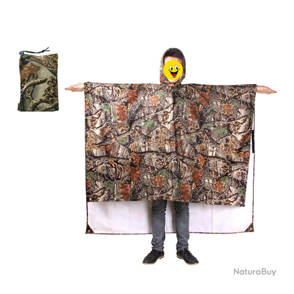 Poncho imperm�able, camo feuille.