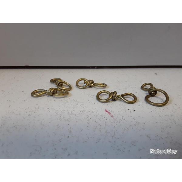 6035 LOT DE 5 EMERILLONS EN LAITON NEUF