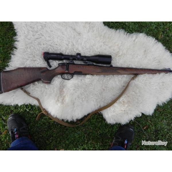 carabine steyr mannlicher stutzen cal 270 w + lunette GERHARDT 3 x 12 50 + montage pivotant