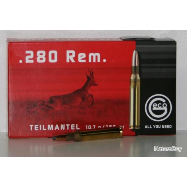 MUNITIONS GECO TEILMANTEL 165GR CAL. 280 X20