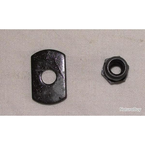 FAMAS ECROU ET PLAQUE D'ARR�T DE L'ENSEMBLE RECUPERATEUR famas