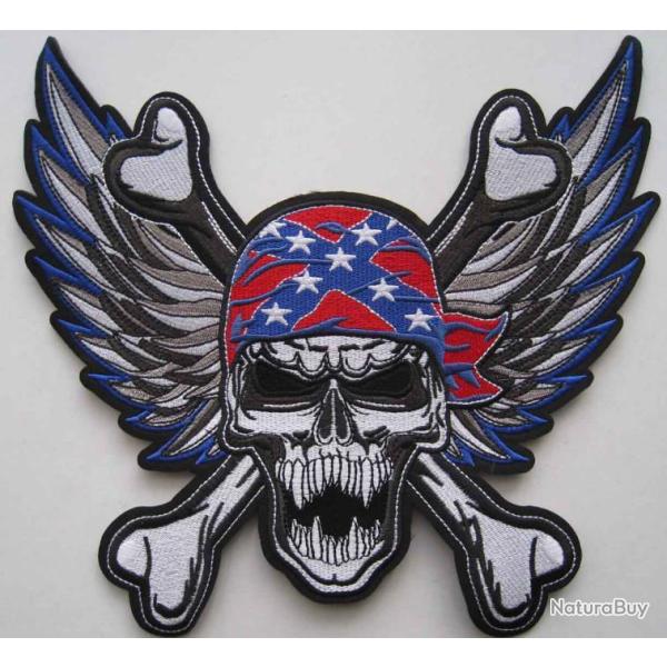 PATCH-ECUSSON/DOSSARD GRAND MODELE - SKULL - Ref.D30