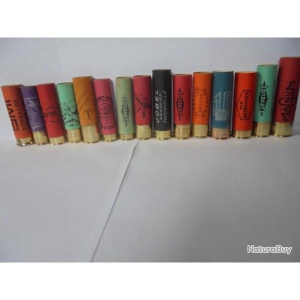 SUPERBE LOT DE 15 DOUILLES ANCIENNES JAMAIS CHARGEES  POUR COLLECTIONNEURS N�39