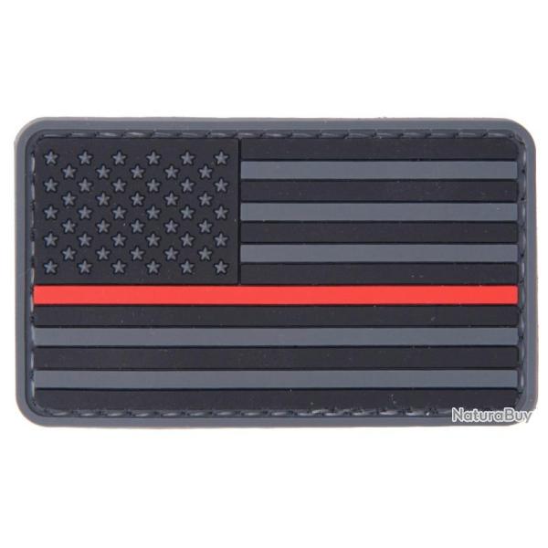 PATCH PVC DRAPEAU USA RED LINE