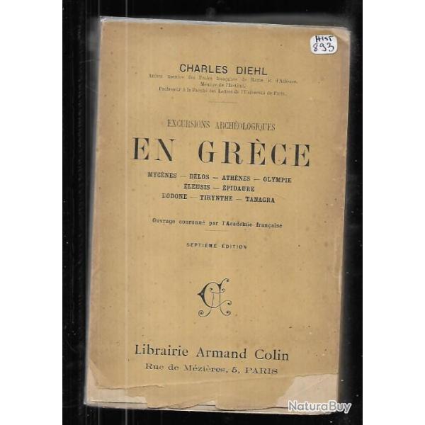 excursions arch�ologiques en gr�ce de charles diehl , myc�nes, d�los, et la gr�ce fr�d�rique vivier