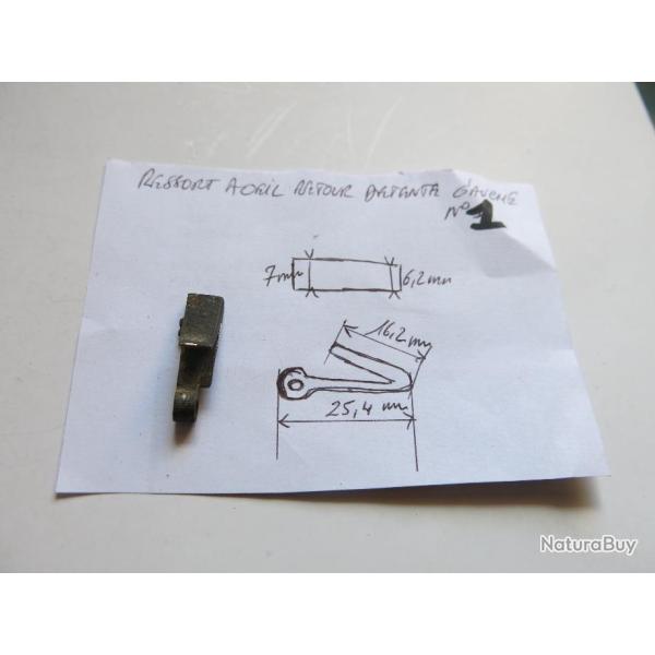 VENDU PAR CUIRASSIER11 N�1 RESSORT RETOUR DETENTE DE PLATINE DE FUSIL A CHIEN (COTE GAUCHE)