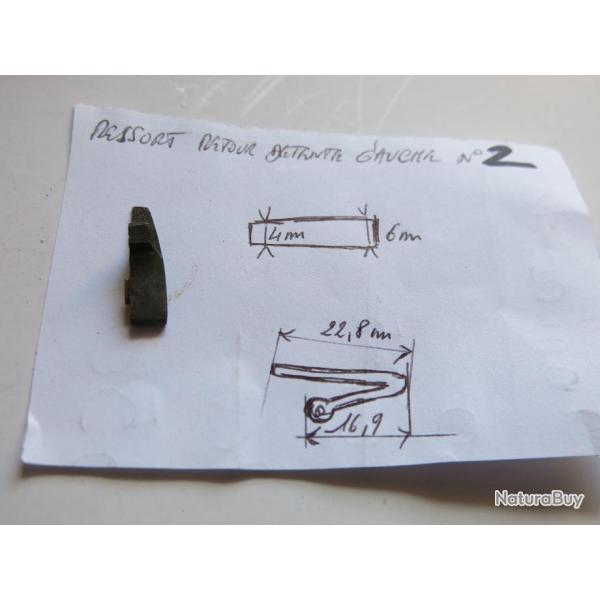 VENDU PAR CUIRASSIER11 N�2 RESSORT RETOUR DETENTE DE PLATINE DE FUSIL A CHIEN (COTE GAUCHE)